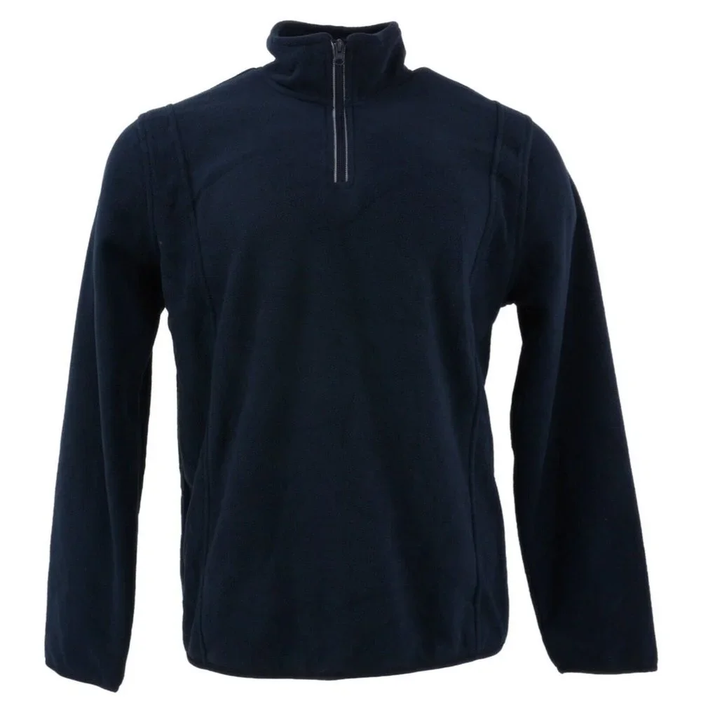 New Vintage 1946 Men's Sizes S / L Mood Indigo Blue Fleece Quarter‎ Zip Sweater